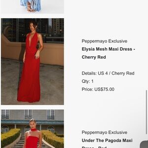 Peppermayo Scarlet Mesh Maxi Dress